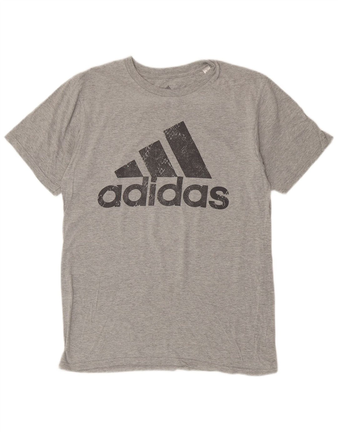 ADIDAS Mens Graphic T-Shirt Top Medium Grey Cotton