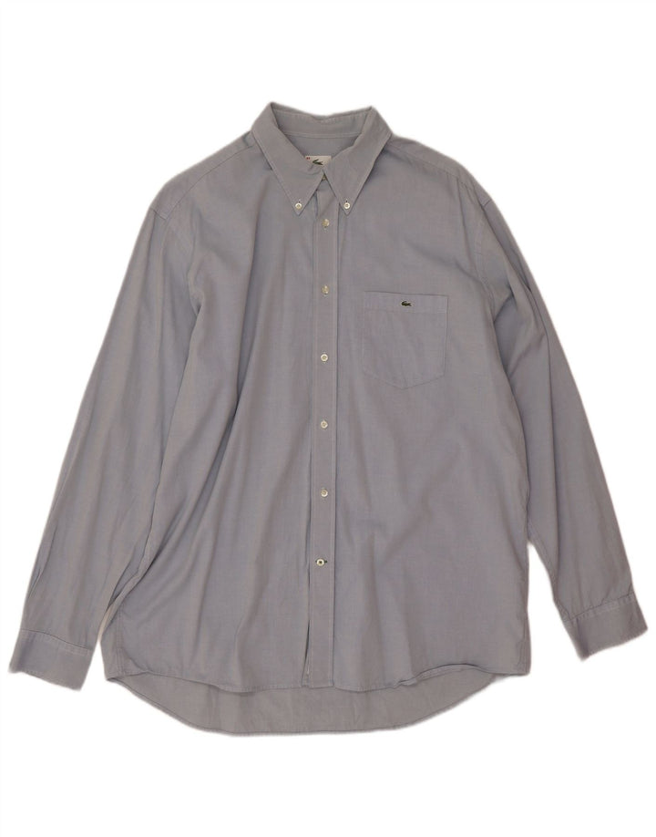 Lacoste Mens Shirt Size 44 XL Blue Cotton