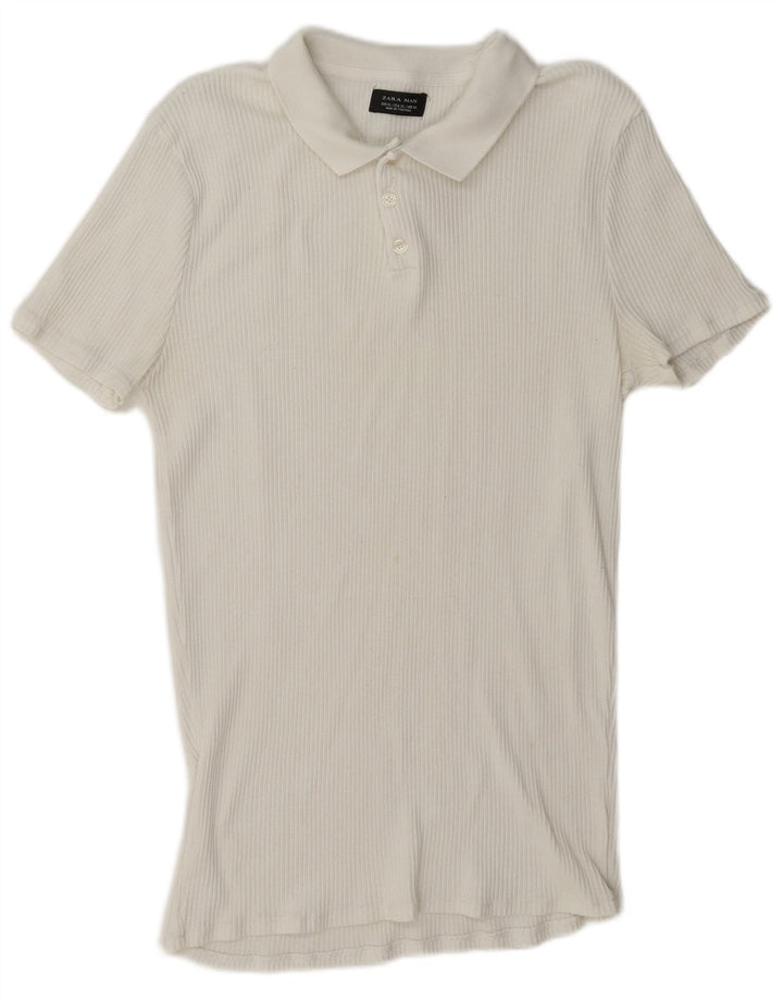 Zara Mens Polo Shirt XL White