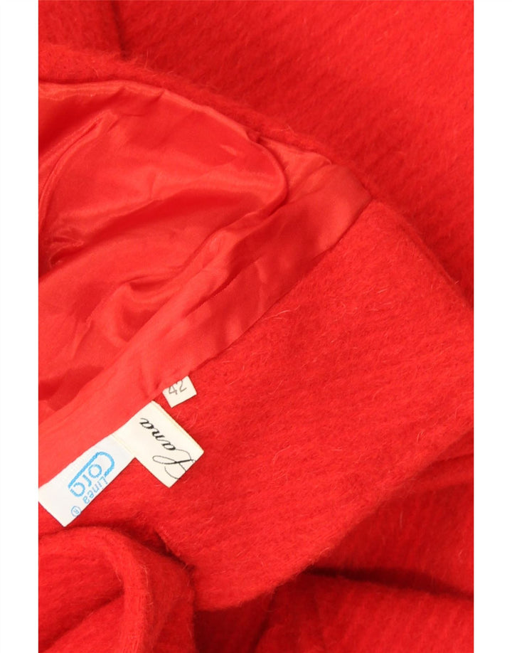 Vintage Womens 2 Button Blazer Jacket IT 42 Medium Red Wool