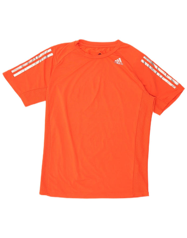Adidas Mens Climacool Graphic T-Shirt Top Small Orange Polyester