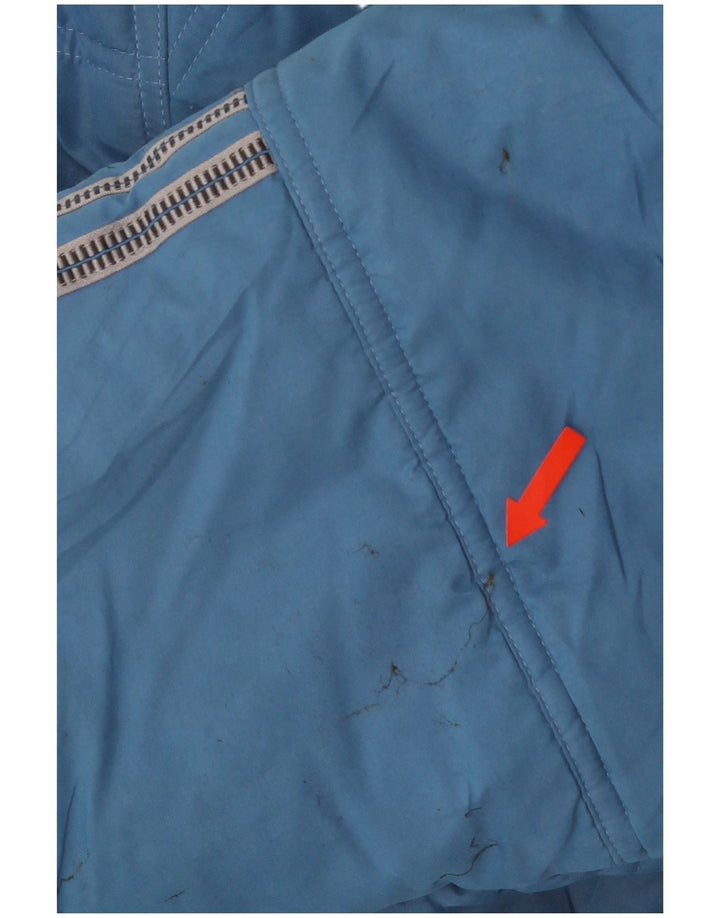 Adidas Mens Padded Jacket UK 42 XL Blue Polyester