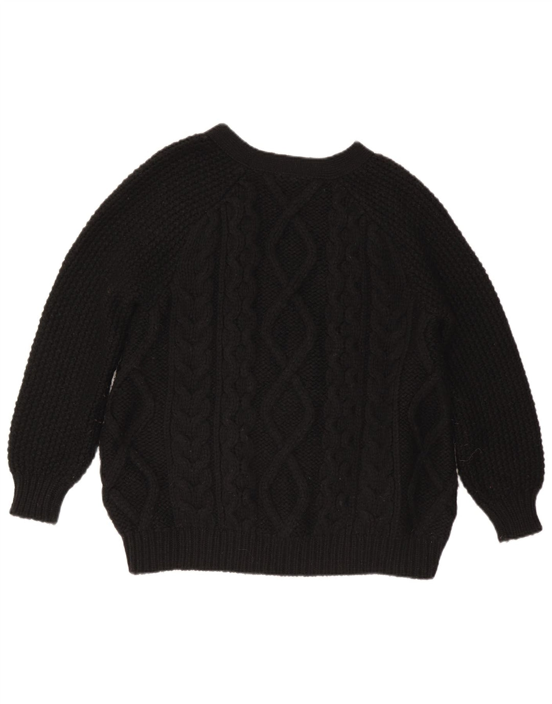 Stefanel Womens Cardigan Sweater UK 14 Medium Black Wool