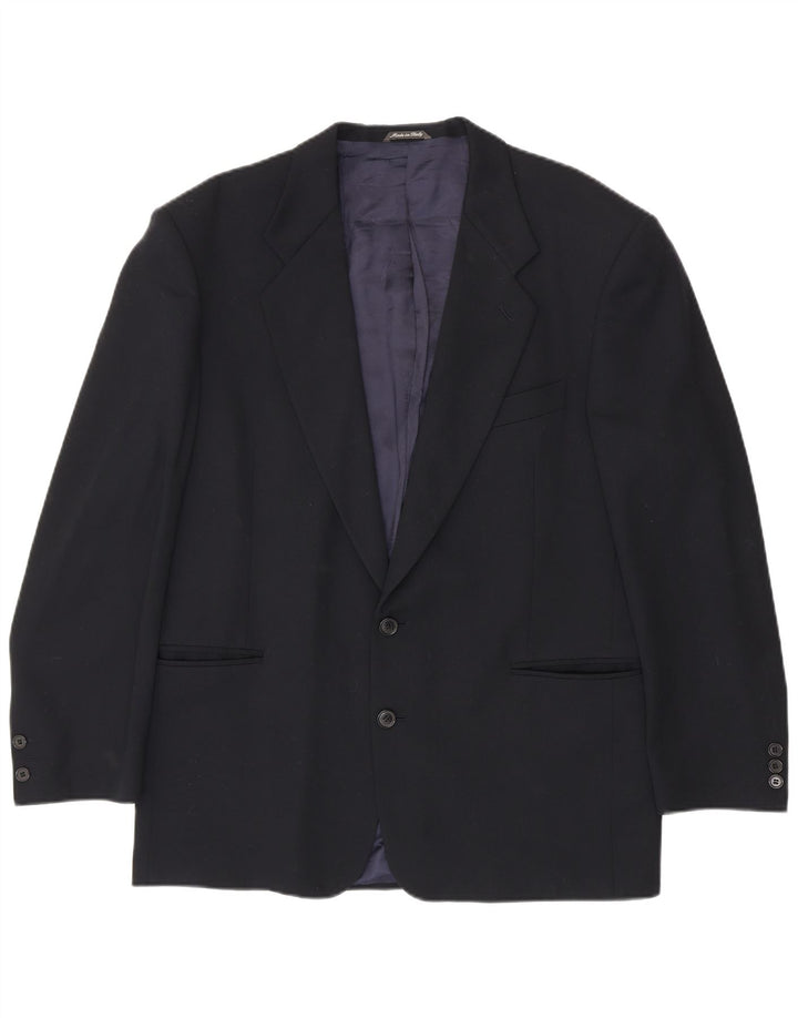 Ferre Mens 2 Button Blazer Jacket UK 38 Medium Navy Blue