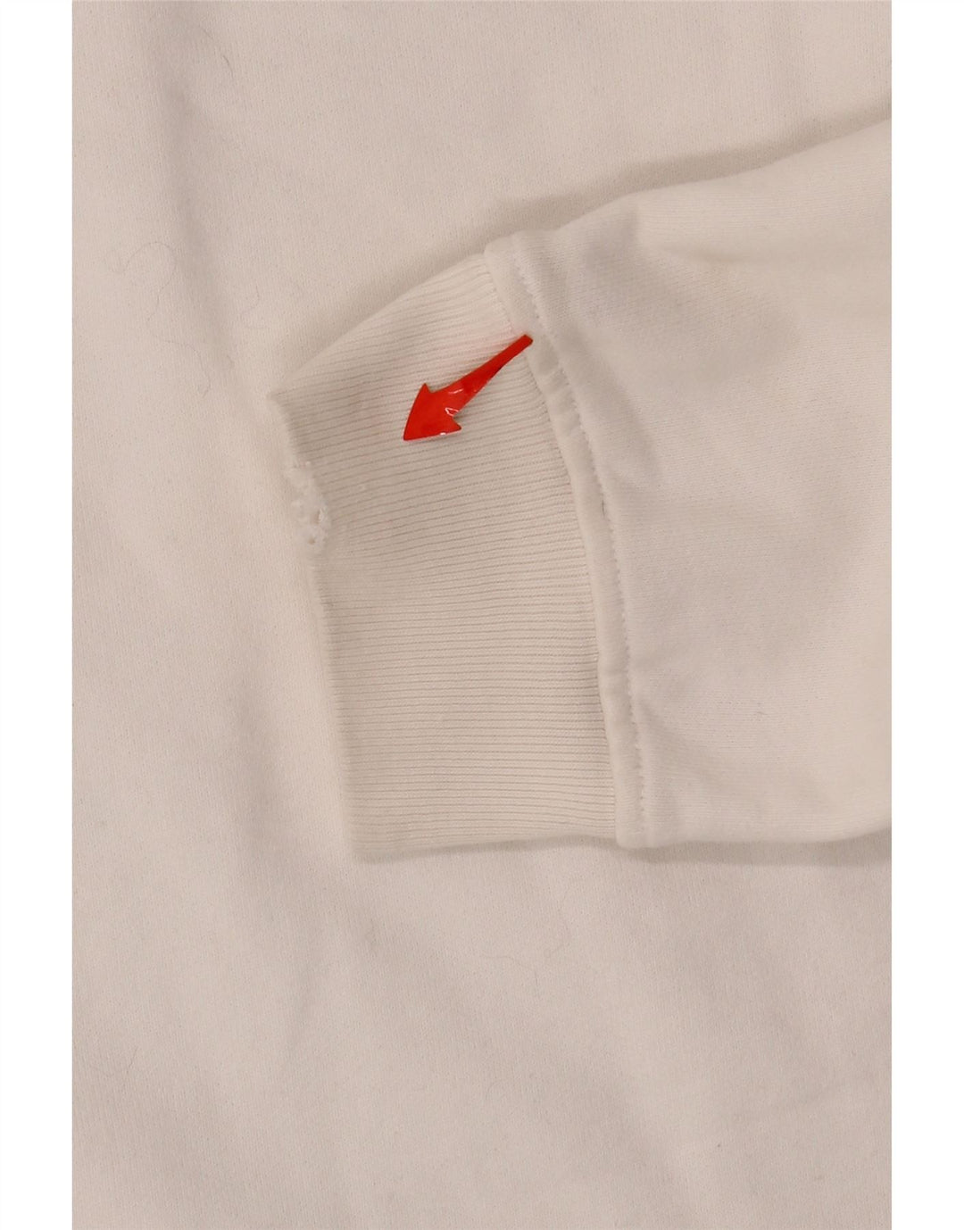 LEVI'S Womens Graphic Sweatshirt Jumper UK 14 Medium White Cotton