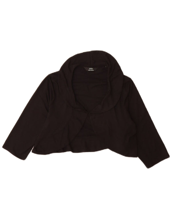 Marks & Spencer Womens Crop Bolero Top UK 14 Medium Black Viscose