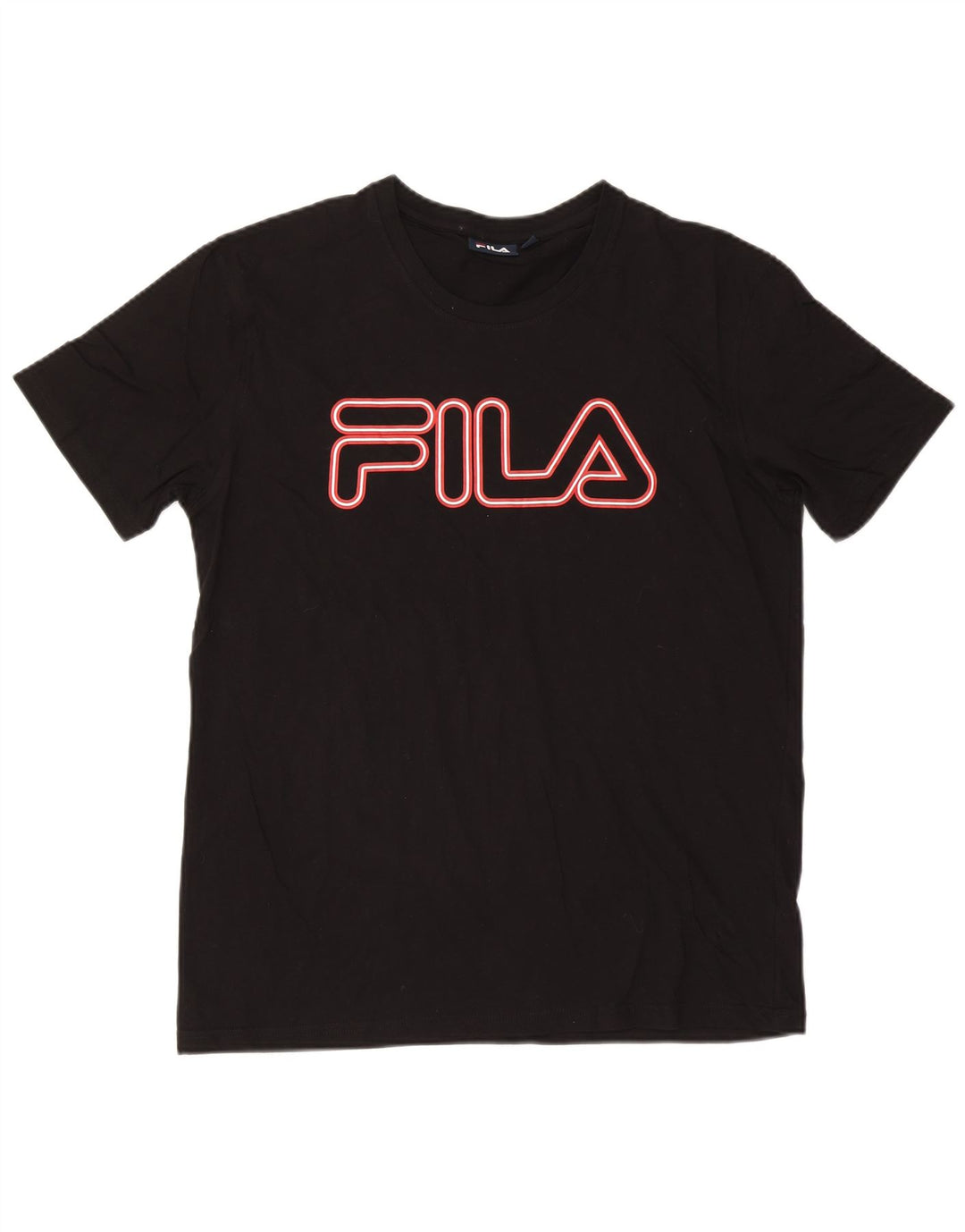 Fila Mens Graphic T-Shirt Top XL Black