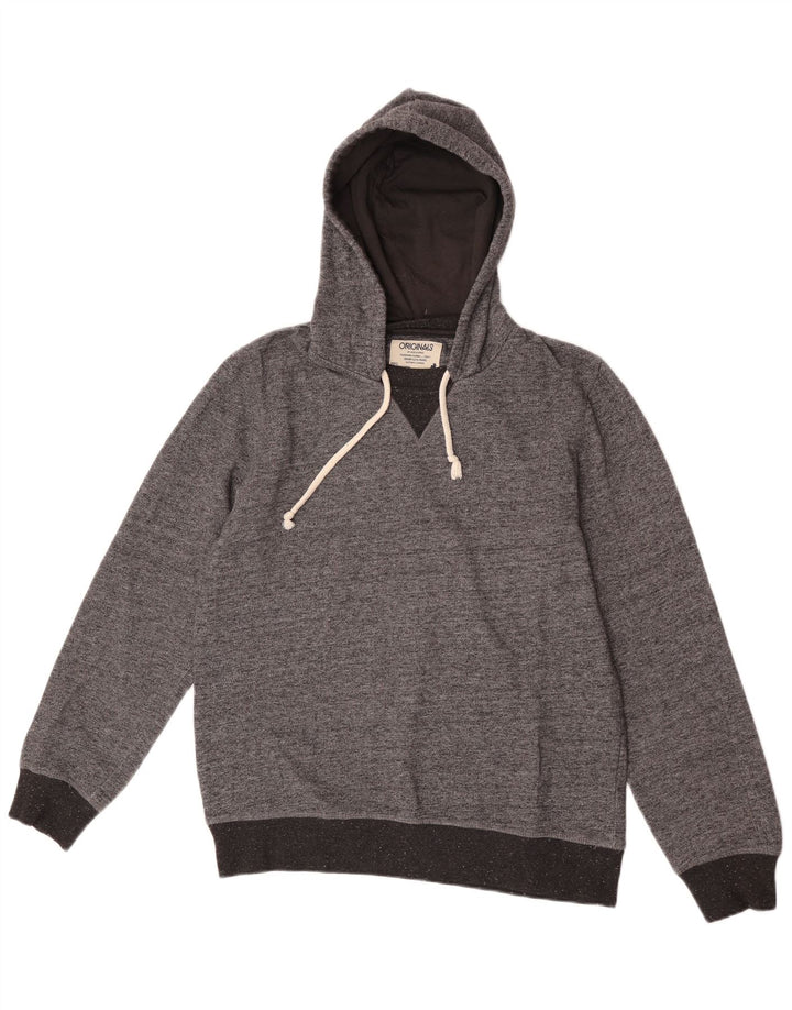 Jack & Jones Mens Hoodie Jumper Large Grey Flecked