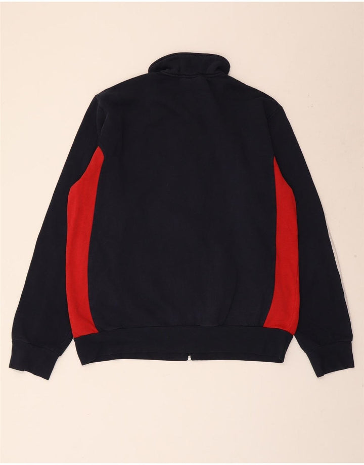 Adidas Mens Tracksuit Top Jacket XL Navy Blue Colourblock Cotton