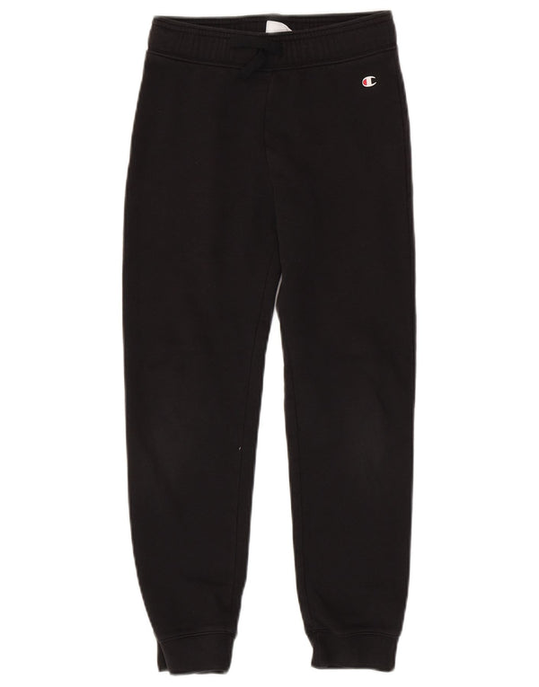 CHAMPION Boys Tracksuit Trousers Joggers 9-10 Years Medium Black
