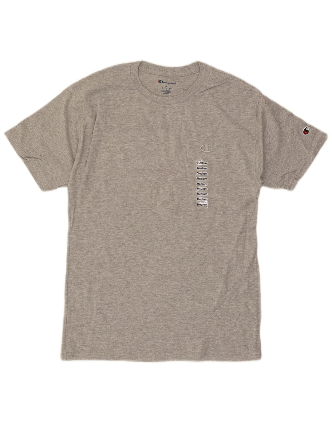 Champion Mens T-Shirt Top Medium Grey Flecked Cotton