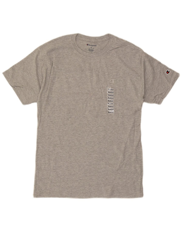 Champion Mens T-Shirt Top Medium Grey Flecked Cotton