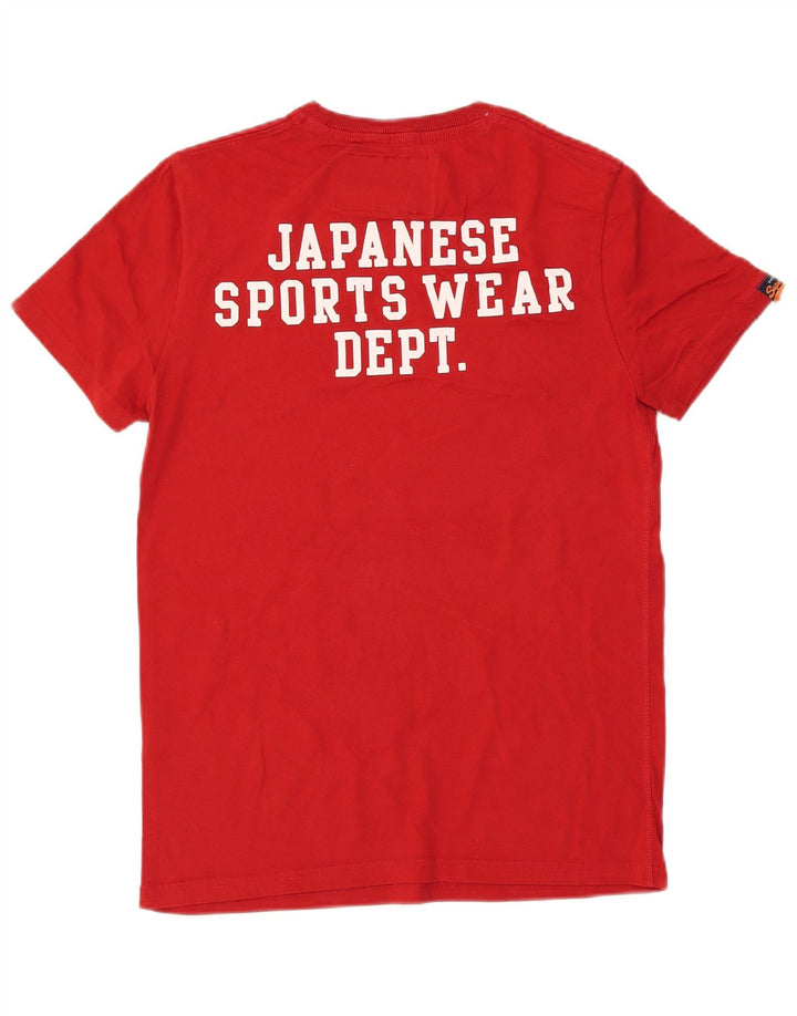 Superdry Mens Tigers Graphic T-Shirt Top Medium Red Cotton