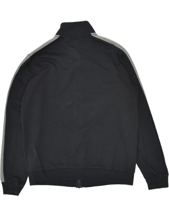 PUMA Mens Graphic Tracksuit Top Jacket Large Black Colourblock Cotton