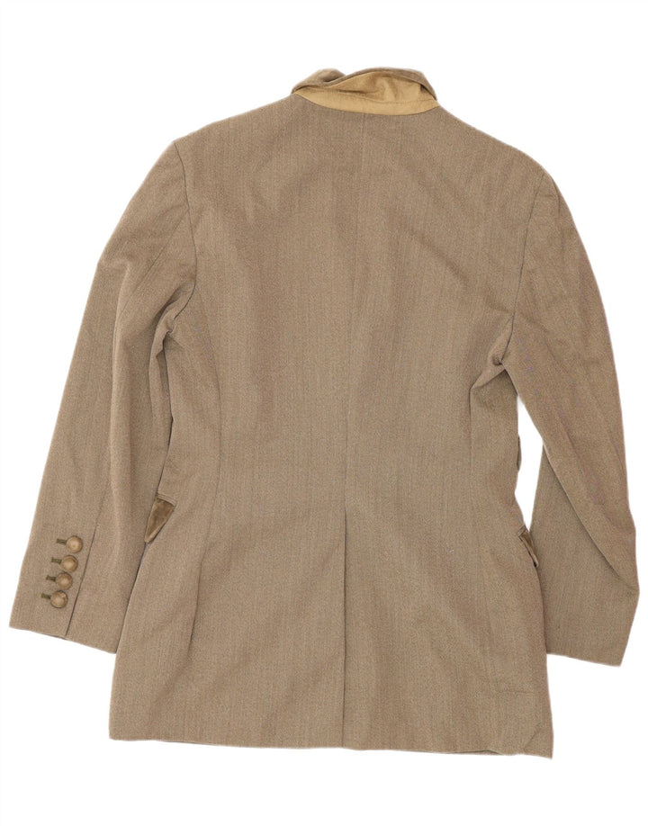 MOSCHINO Womens 3 Button 2 Piece Skirt Set UK 12 Medium W28 Brown Classic