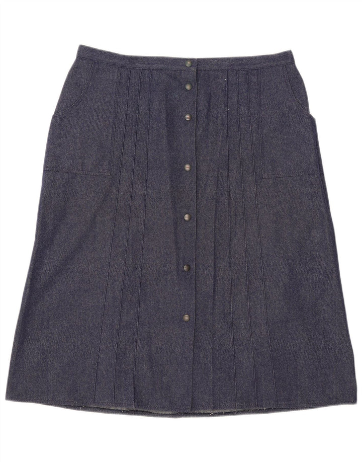 Vintage Womens A-Line Skirt W34 Large Blue