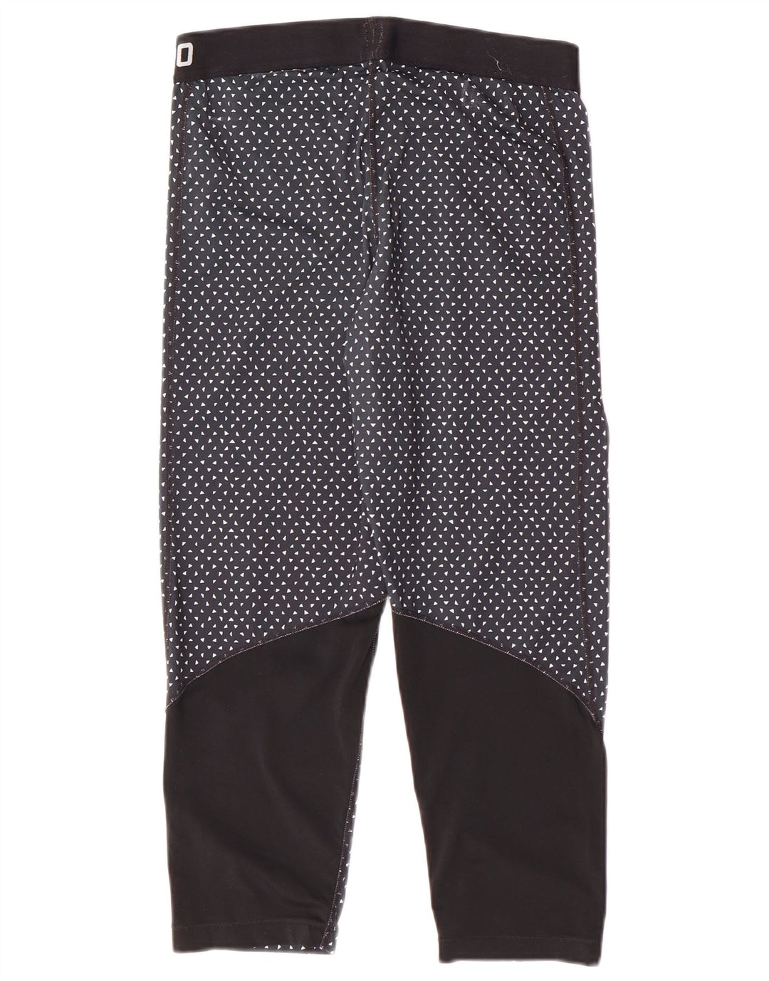 Nike Womens Dri Fit Graphic Leggings UK 14 Large Navy Blue Spotted Sports