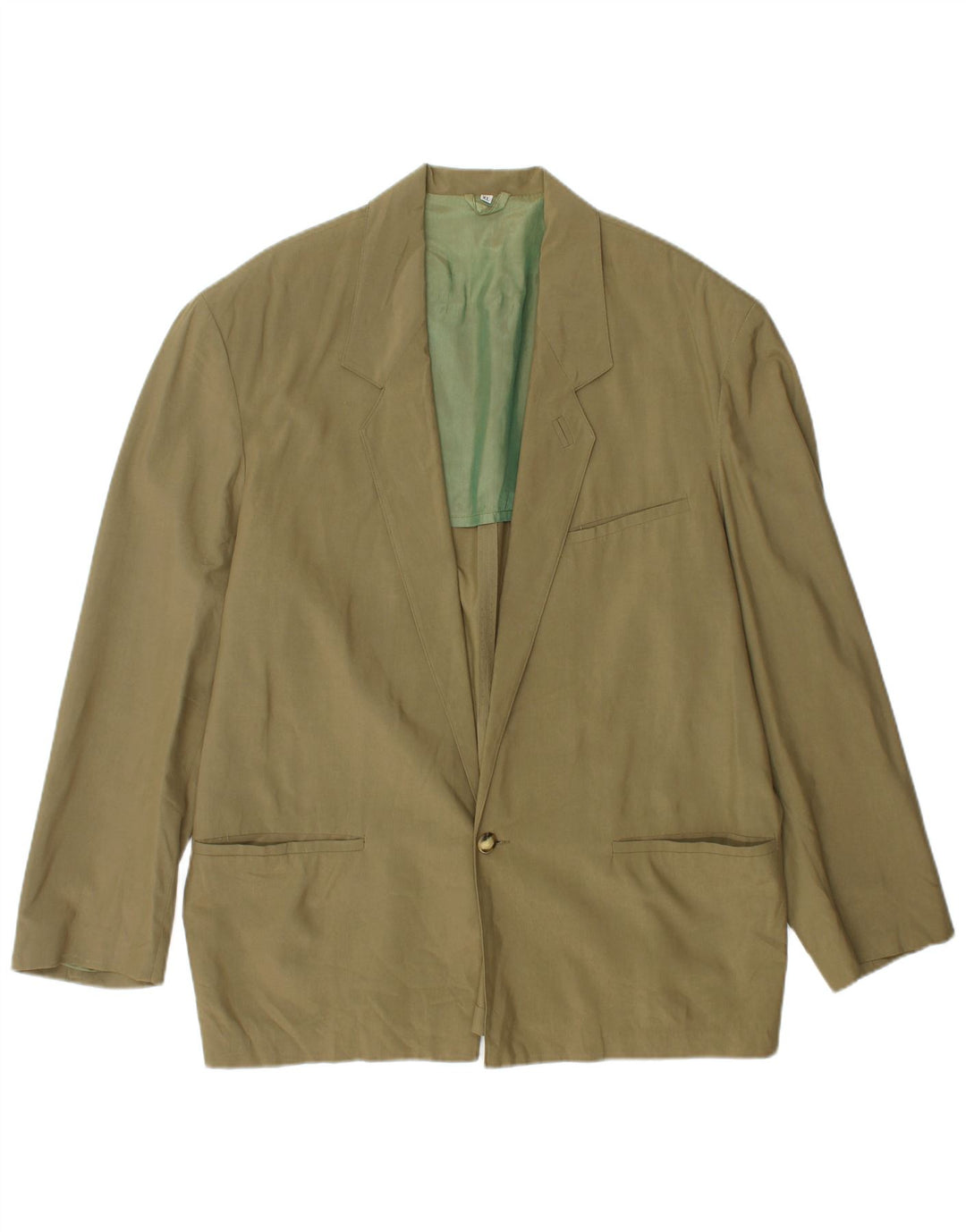 LEGEND Mens 1 Button Blazer Jacket UK 42 XL Khaki