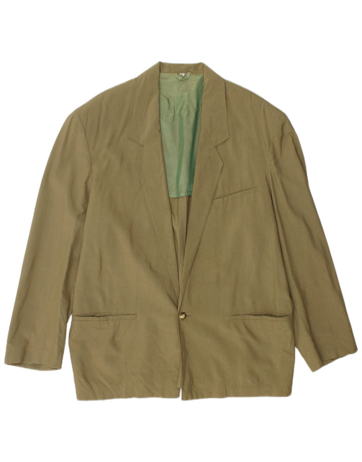 LEGEND Mens 1 Button Blazer Jacket UK 42 XL Khaki