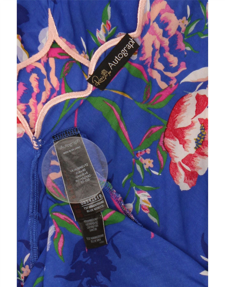 Marks & Spencer Womens Autograph Sundress UK 12 Medium Blue Floral