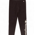 Champion Womens Graphic Leggings UK 12 Medium Black Cotton
