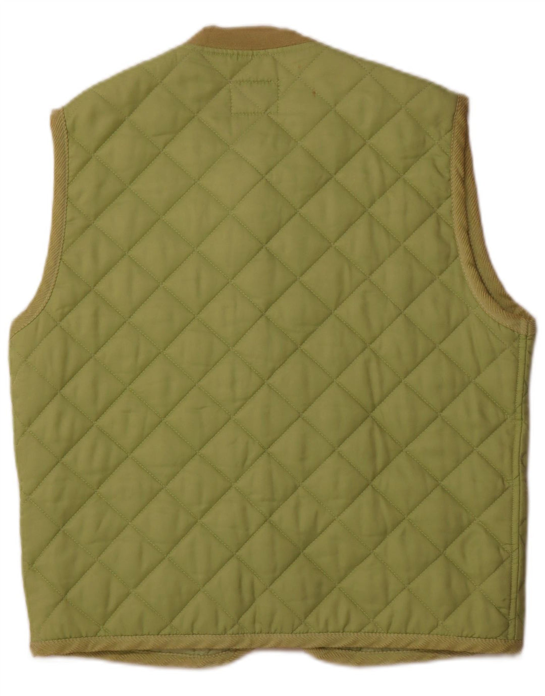 RIFLE Mens Quilted Gilet UK 38 Medium Green Polyamide