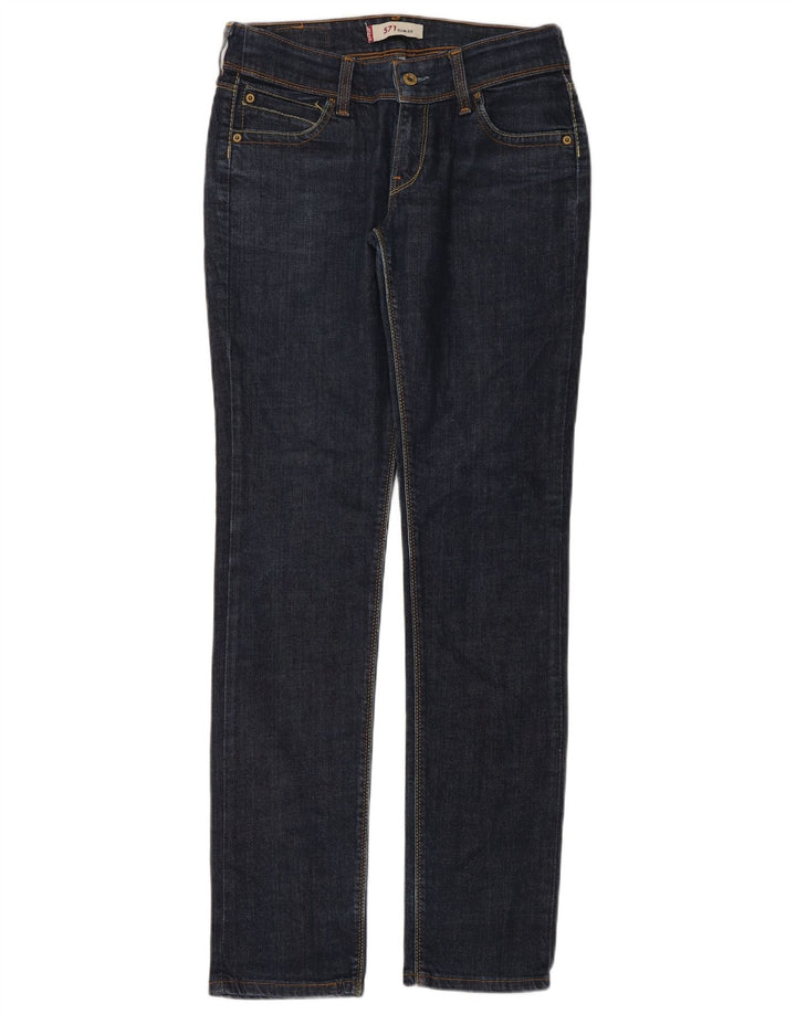 Levi's Womens 571 Slim Jeans W30 L34 Blue Cotton