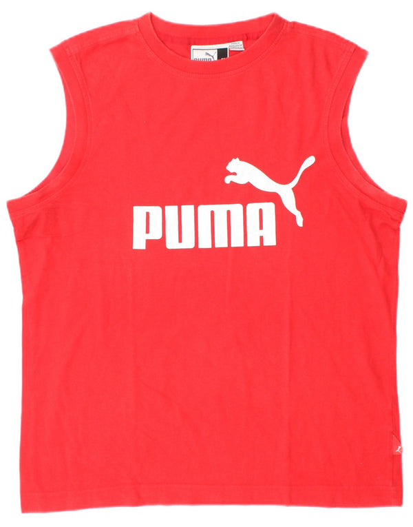 PUMA Mens Graphic Vest Top Medium Red
