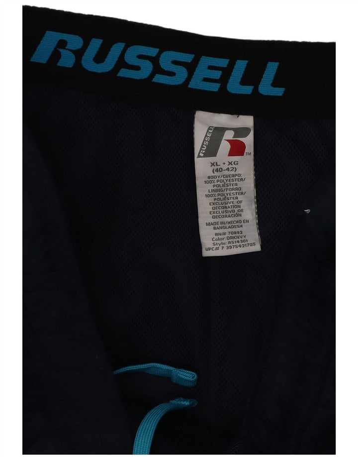 RUSSELL ATHLETIC Mens Tracksuit Trousers XL Navy Blue Polyester