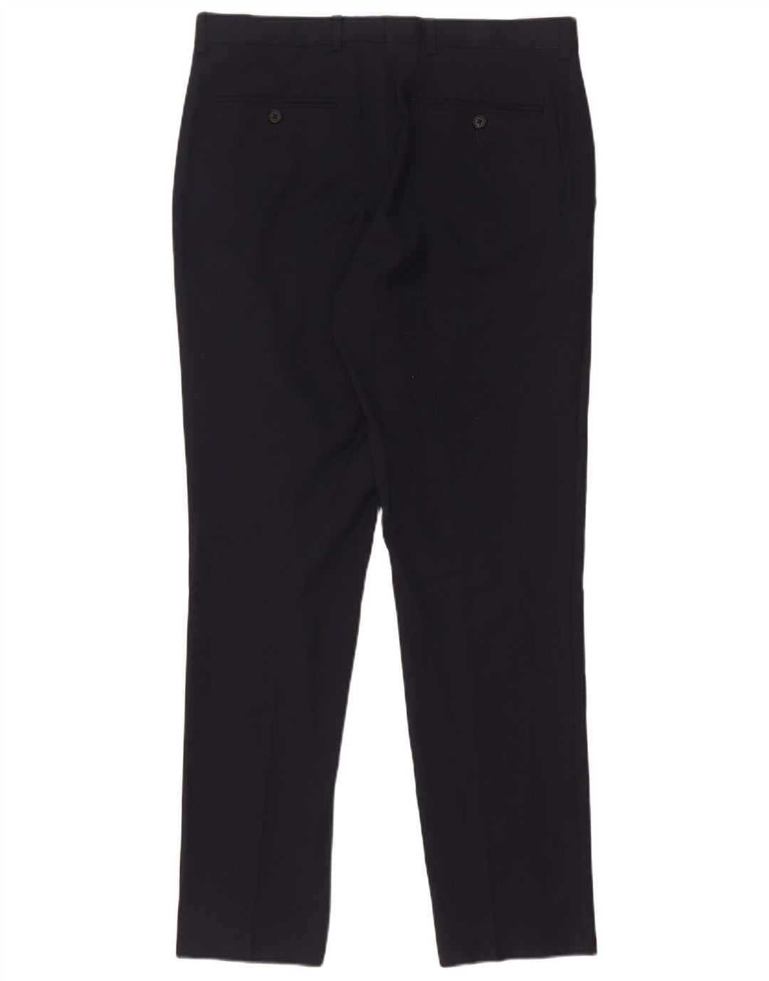 Marks & Spencer Mens Slim Fit Suit Trousers W32 L31 Navy Blue Polyester