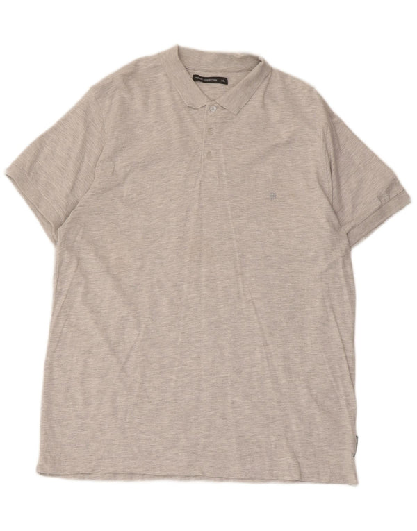French Connection Mens Polo Shirt 2XL Grey Cotton
