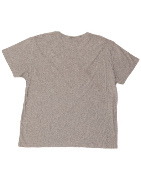 Gant Mens Graphic T-Shirt Top 4XL Grey Flecked Cotton