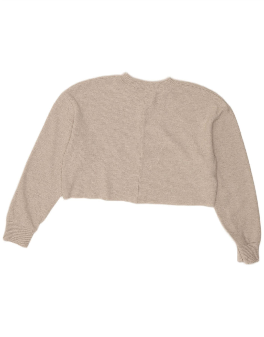 Zara Womens Crop Blouse Top UK 14 Medium Beige