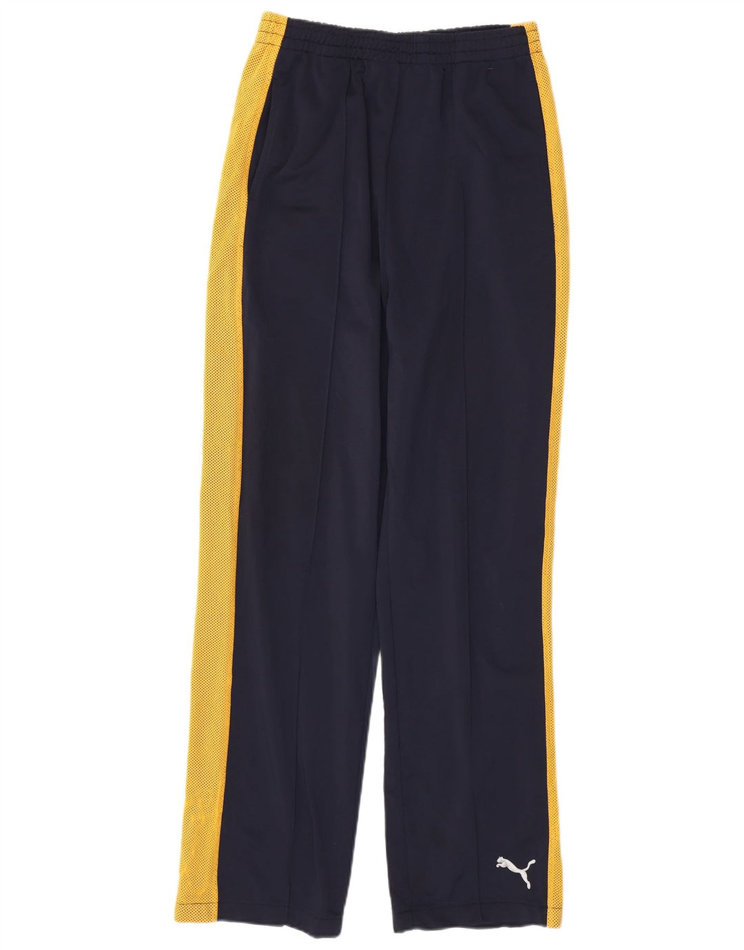 PUMA Boys Tracksuit Trousers 13-14 Years XL Navy Blue Colourblock