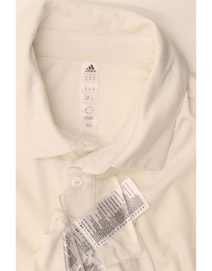 Adidas Mens Aeroready Polo Shirt Medium White Polyester