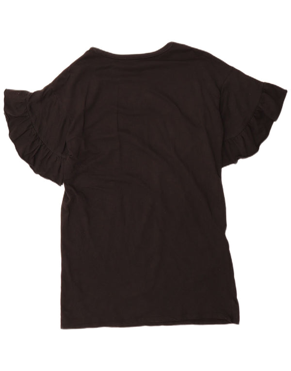 Zara Womens Trafaluc Oversized T-Shirt Dress UK 10 Small Black