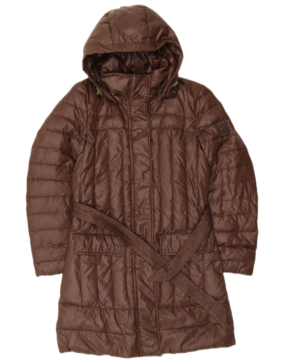 Think Pink Womens Hooded Padded Coat UK 10 Small Brown