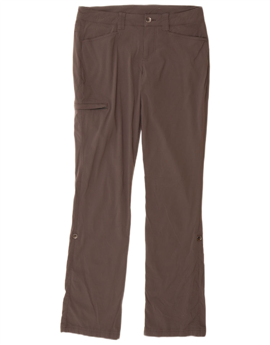 Eddie Bauer Womens Straight Cargo Trousers US 2 XS W28 L31 Grey Nylon