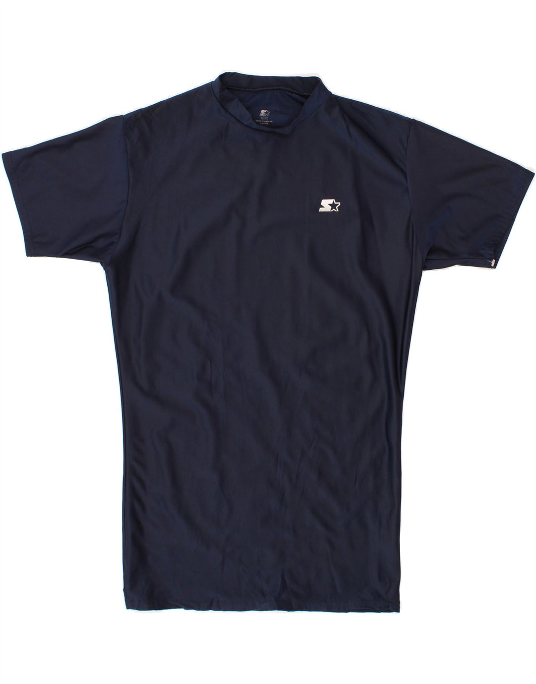 STARTER Mens T-Shirt Top Small Navy Blue Polyester Vintage Starter and Second-Hand Starter from Messina Hembry 