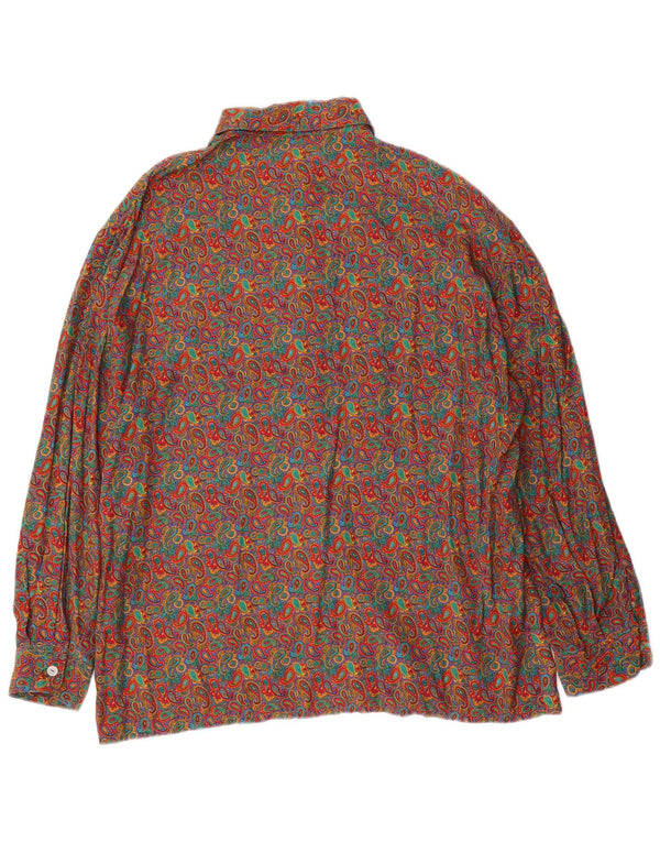 BIANCA Womens Loose Fit Shirt Blouse EU 42 Large Multicoloured Paisley