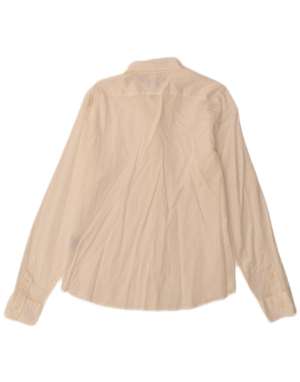 Ralph Lauren Womens Skinny Fit Shirt US 12 Large Off White Cotton