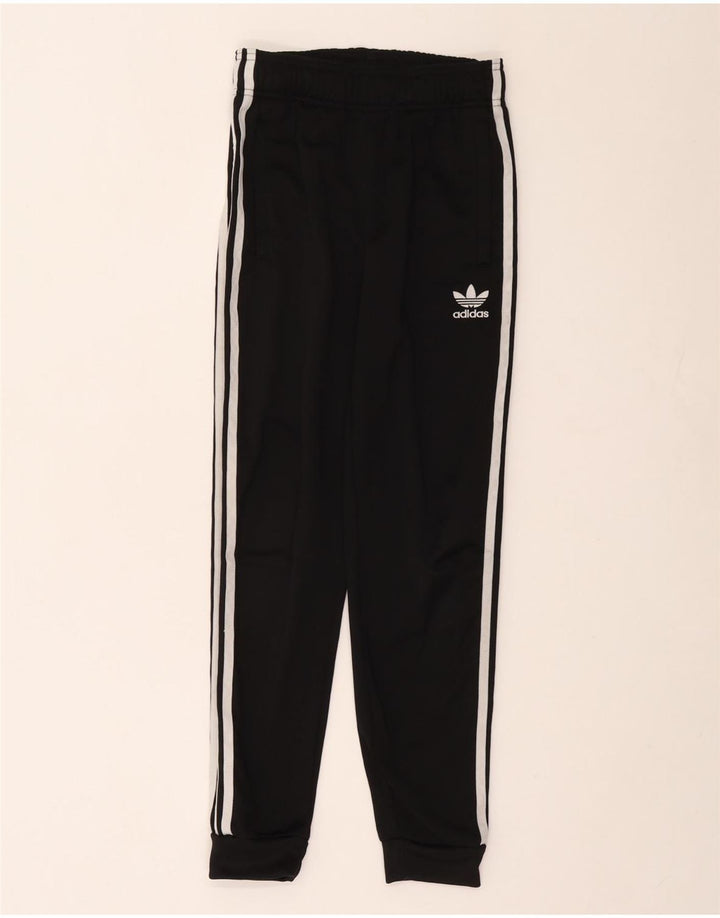 ADIDAS Girls Tracksuit Trousers Joggers 11-12 Years  Black Polyester