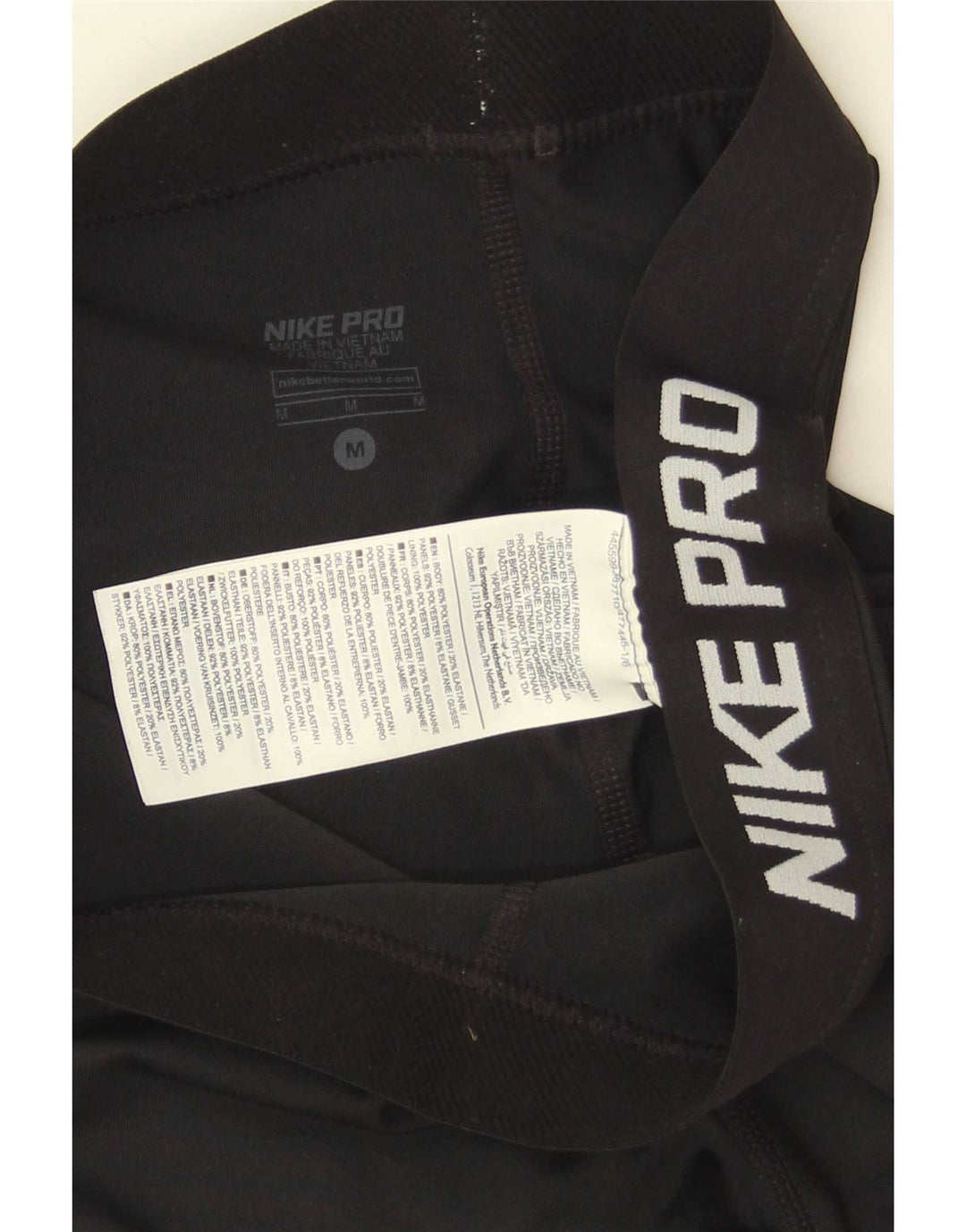 Nike Womens Dri Fit Graphic Leggings UK 12 Medium  Black Polyester
