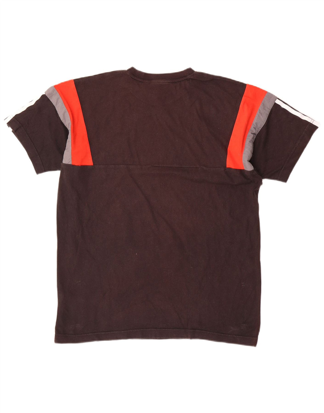 Adidas Mens T-Shirt Top Medium Black Colourblock Cotton