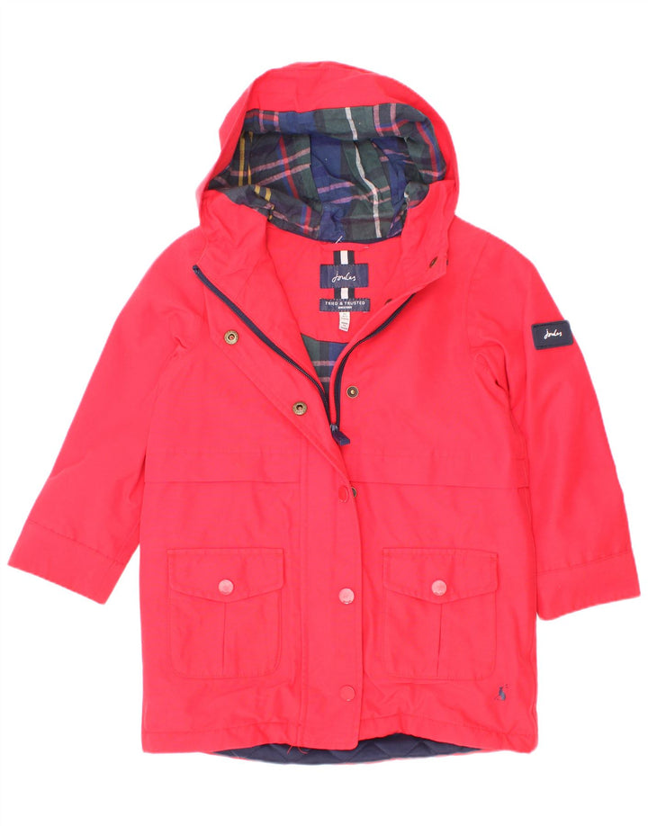 Joyce Girls Hooded Raincoat 3-4 Years Red Polyester