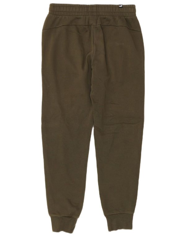 Puma Mens Tracksuit Trousers Joggers Small  Khaki Cotton