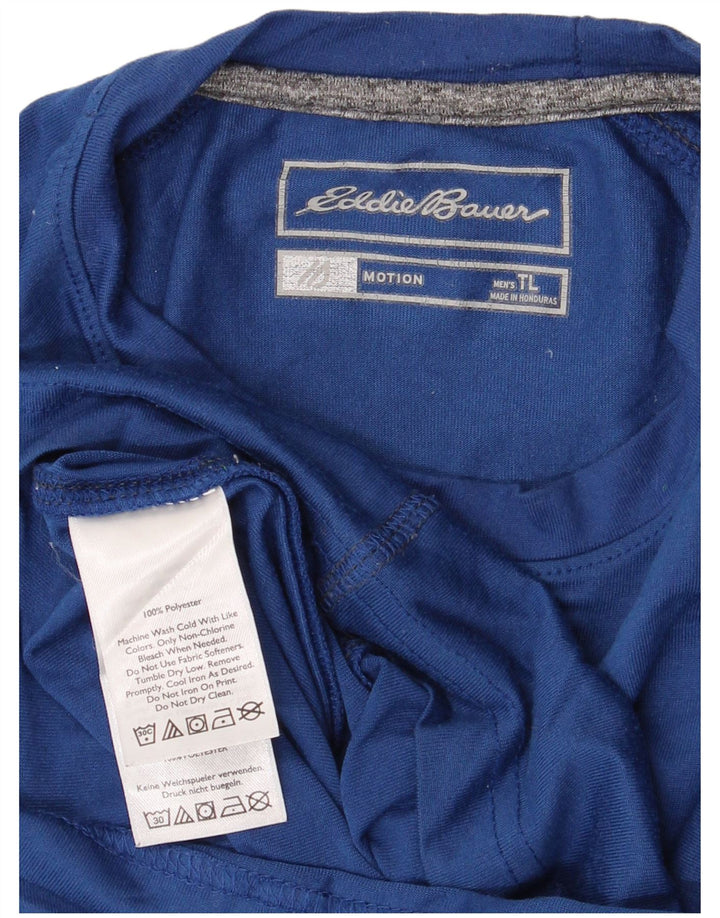 EDDIE BAUER Mens T-Shirt Top Large Blue Polyester