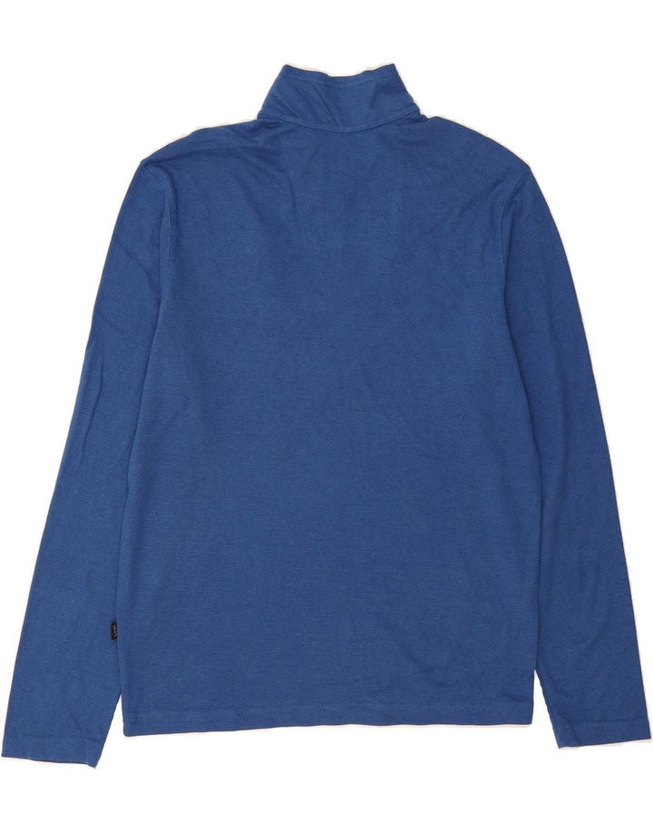 LEE Mens Zip Neck Top Long Sleeve Small Blue Cotton Vintage Lee and Second-Hand Lee from Messina Hembry 