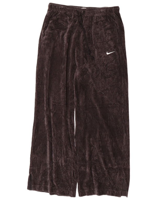 NIKE Mens Velour Tracksuit Trousers Large  Black Cotton