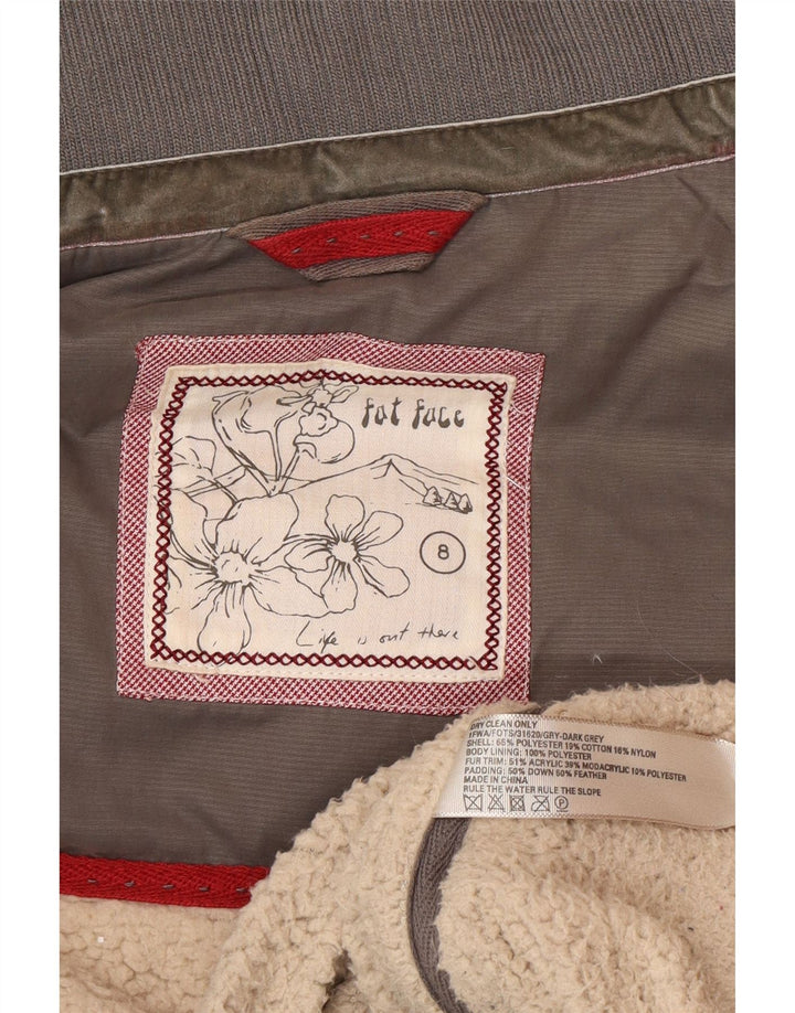 Fat Face Womens Padded Gilet UK 8 Small Grey Polyester